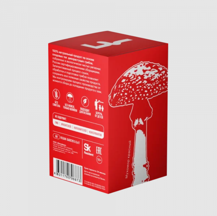 Мухоморный микродозинг RedMicro® • 60 капсулМухоморный микродозинг RedMicro® • 60 капсул